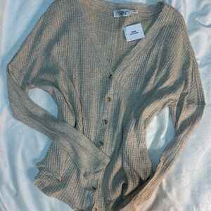 Urban Outfitters Women's Beige Button-Up Cardigan Small NWT